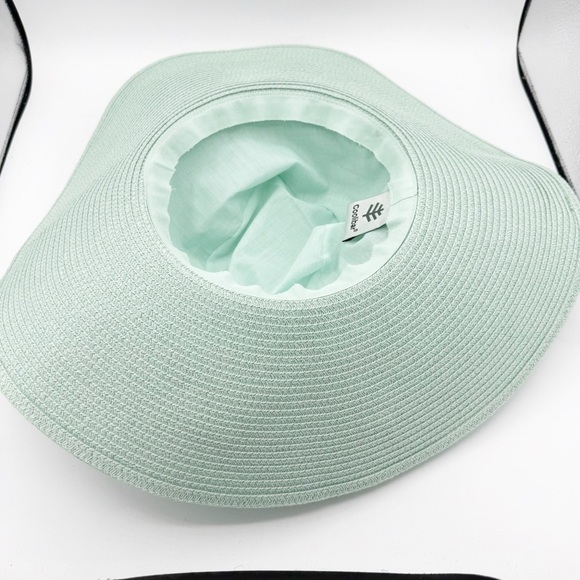 Coolibar Beaded Turquoise Sun Hat Floppy Sun Beach OS - Picture 5 of 7